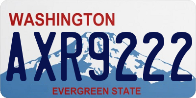 WA license plate AXR9222