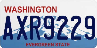 WA license plate AXR9229