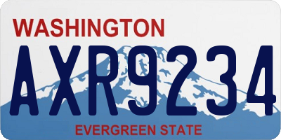 WA license plate AXR9234
