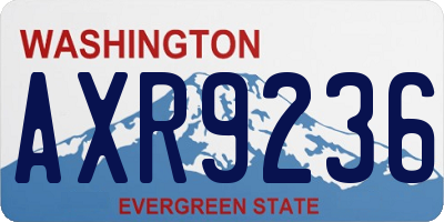 WA license plate AXR9236