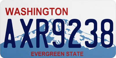 WA license plate AXR9238