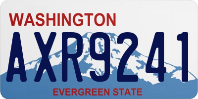 WA license plate AXR9241