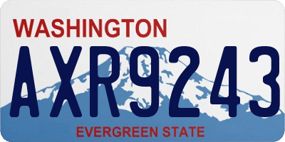 WA license plate AXR9243
