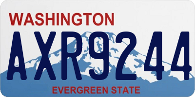WA license plate AXR9244