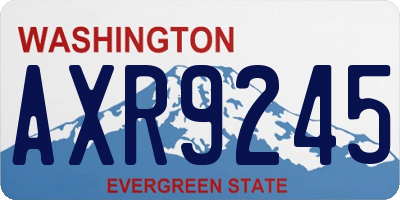 WA license plate AXR9245