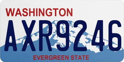 WA license plate AXR9246
