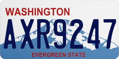 WA license plate AXR9247