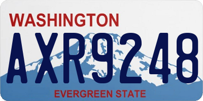 WA license plate AXR9248