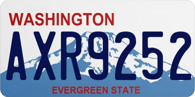 WA license plate AXR9252