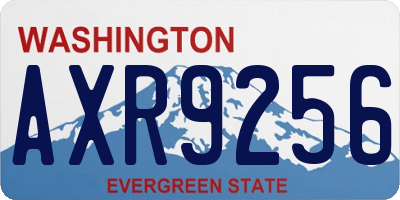 WA license plate AXR9256