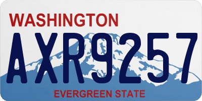 WA license plate AXR9257