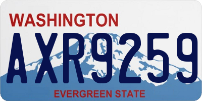 WA license plate AXR9259
