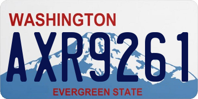 WA license plate AXR9261