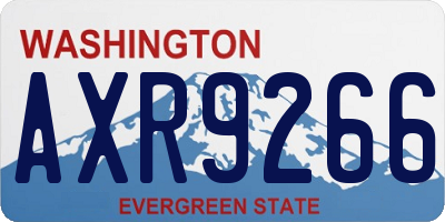 WA license plate AXR9266