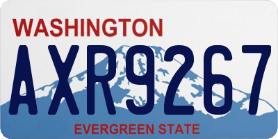 WA license plate AXR9267