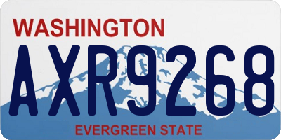 WA license plate AXR9268