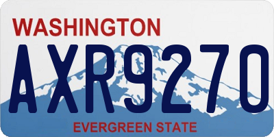 WA license plate AXR9270