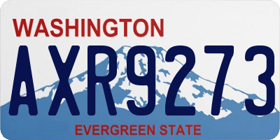 WA license plate AXR9273