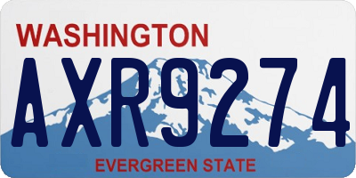 WA license plate AXR9274