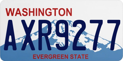 WA license plate AXR9277