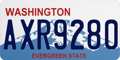 WA license plate AXR9280