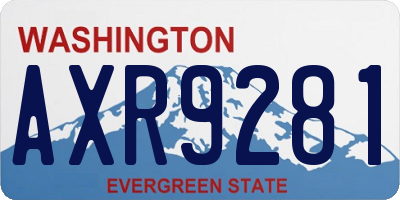 WA license plate AXR9281