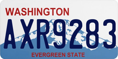 WA license plate AXR9283