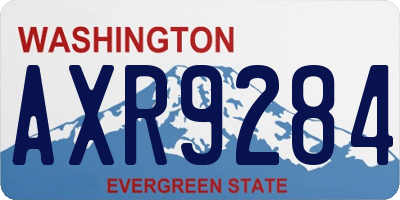 WA license plate AXR9284