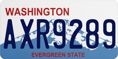WA license plate AXR9289