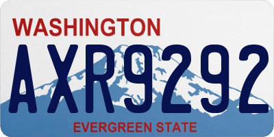 WA license plate AXR9292