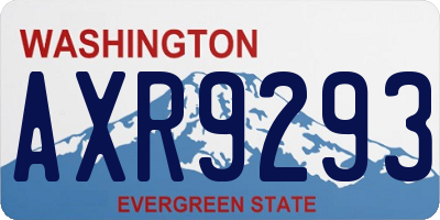 WA license plate AXR9293