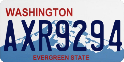 WA license plate AXR9294