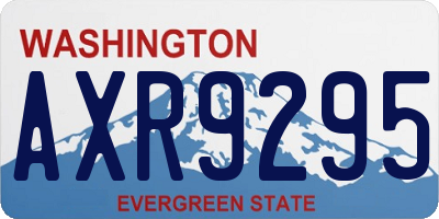 WA license plate AXR9295