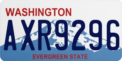 WA license plate AXR9296
