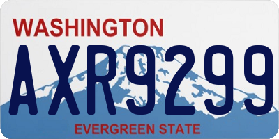 WA license plate AXR9299