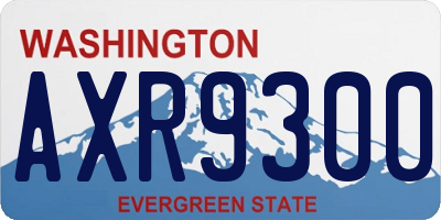 WA license plate AXR9300