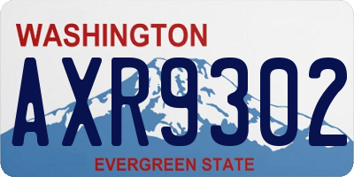 WA license plate AXR9302