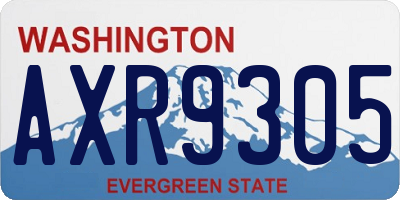 WA license plate AXR9305