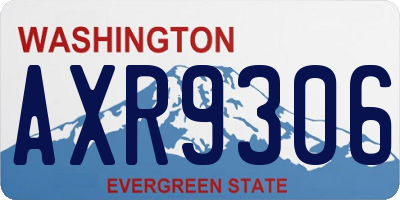WA license plate AXR9306