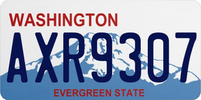 WA license plate AXR9307