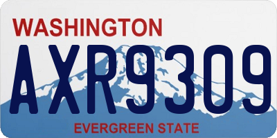 WA license plate AXR9309