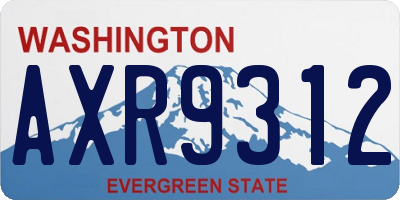 WA license plate AXR9312