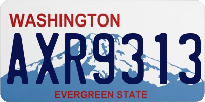 WA license plate AXR9313