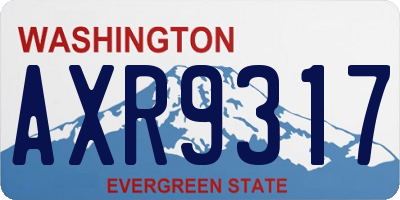 WA license plate AXR9317