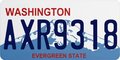 WA license plate AXR9318