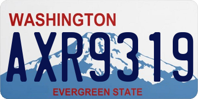 WA license plate AXR9319