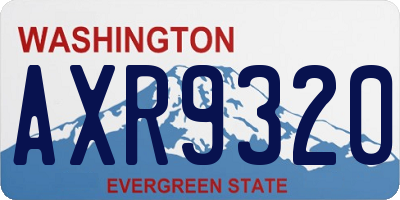 WA license plate AXR9320