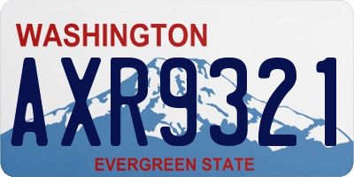 WA license plate AXR9321