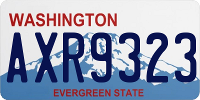 WA license plate AXR9323
