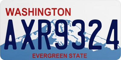 WA license plate AXR9324